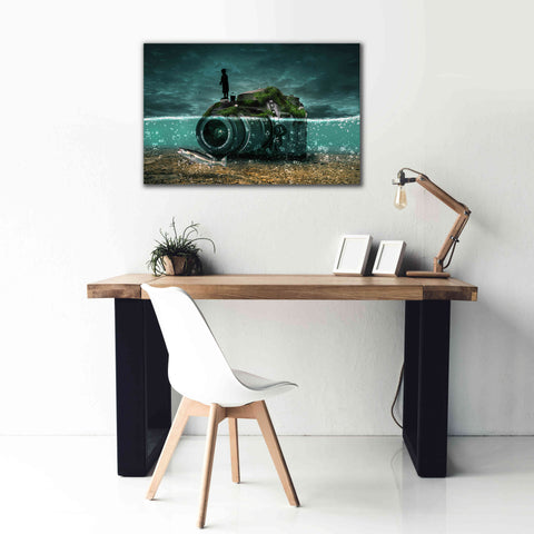 Image of 'Capturing Fish' by Alan, Giclee Canvas Wall Art,40x26