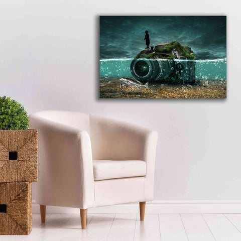 Image of 'Capturing Fish' by Alan, Giclee Canvas Wall Art,40x26