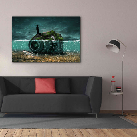 Image of 'Capturing Fish' by Alan, Giclee Canvas Wall Art,60x40