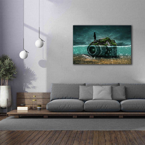 Image of 'Capturing Fish' by Alan, Giclee Canvas Wall Art,60x40