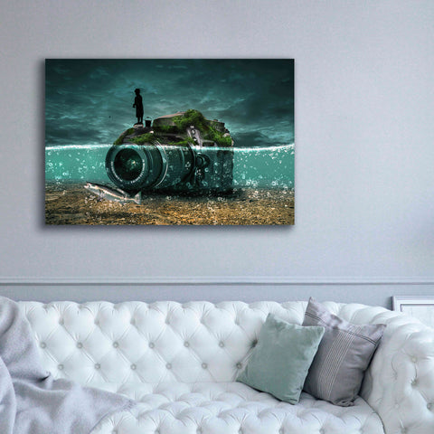 Image of 'Capturing Fish' by Alan, Giclee Canvas Wall Art,60x40