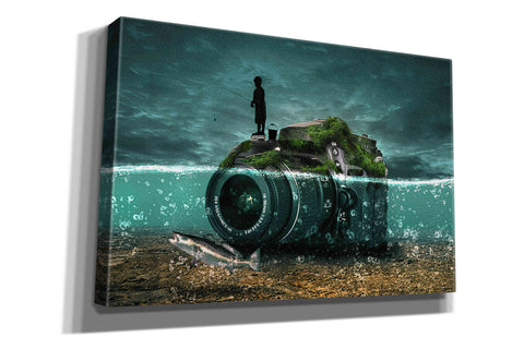 Image of 'Capturing Fish' by Alan, Giclee Canvas Wall Art