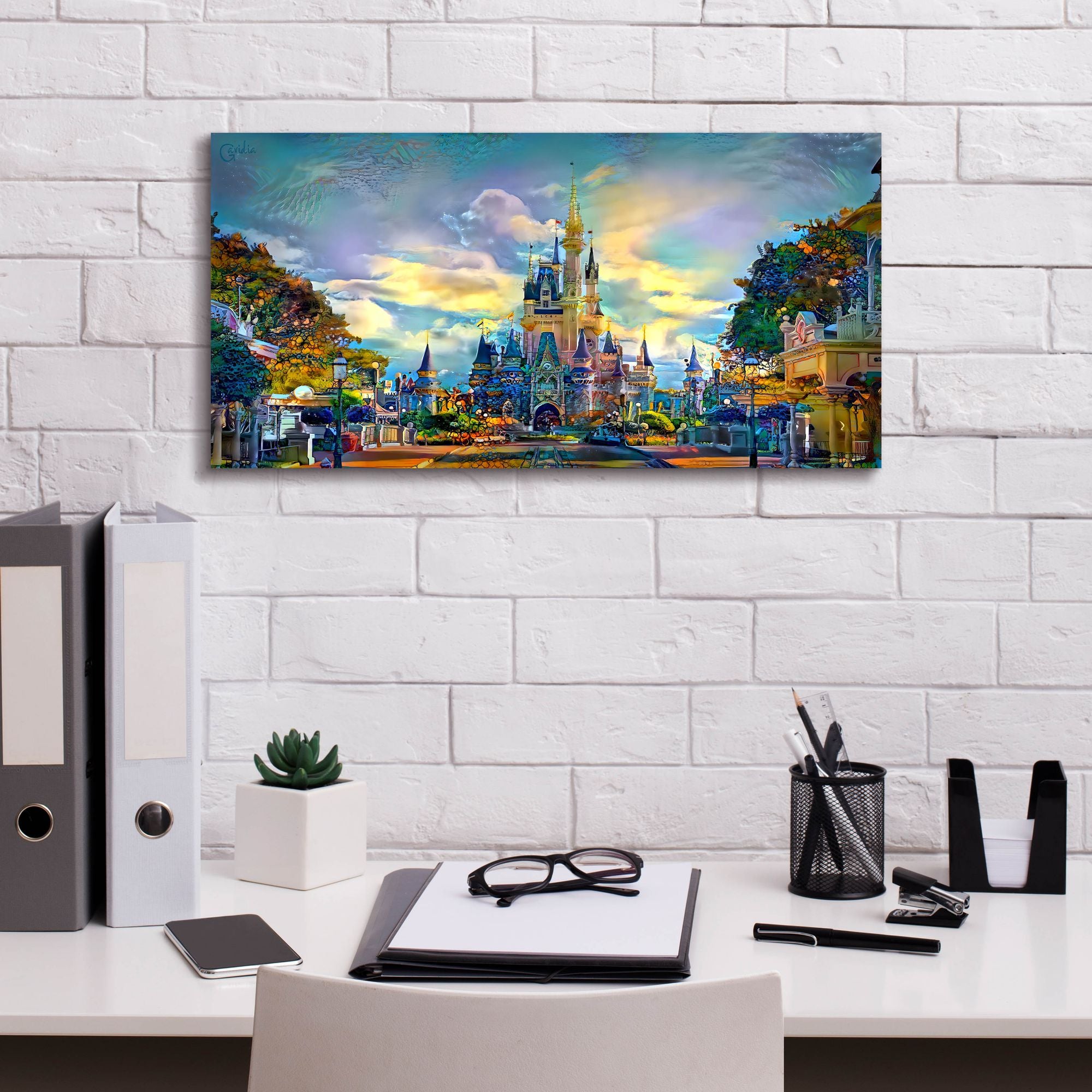 'Orlando Florida United States Castle' by Pedro Gavidia, Canvas Wall Art,24 x 12