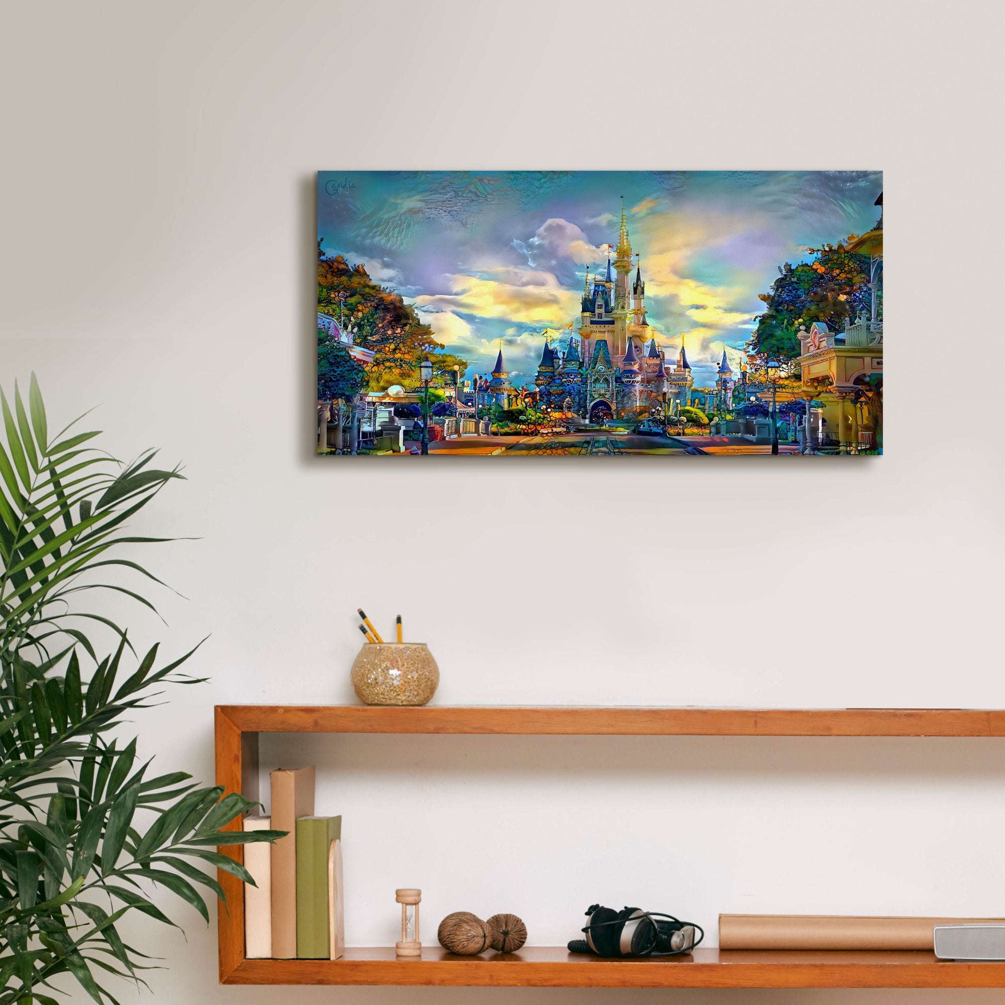 'Orlando Florida United States Castle' by Pedro Gavidia, Canvas Wall Art,24 x 12