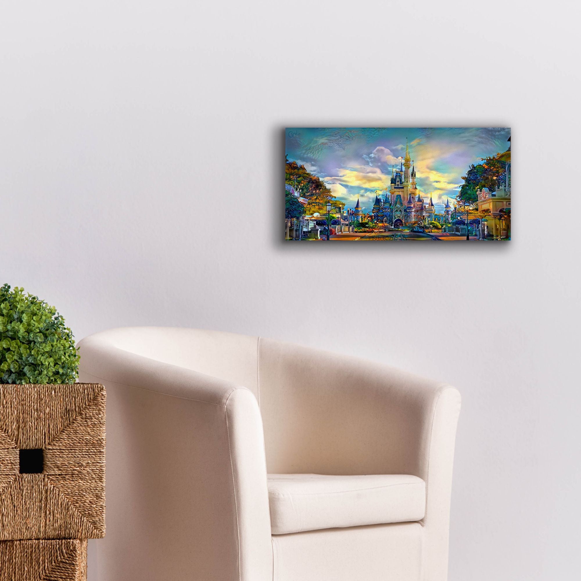 'Orlando Florida United States Castle' by Pedro Gavidia, Canvas Wall Art,24 x 12