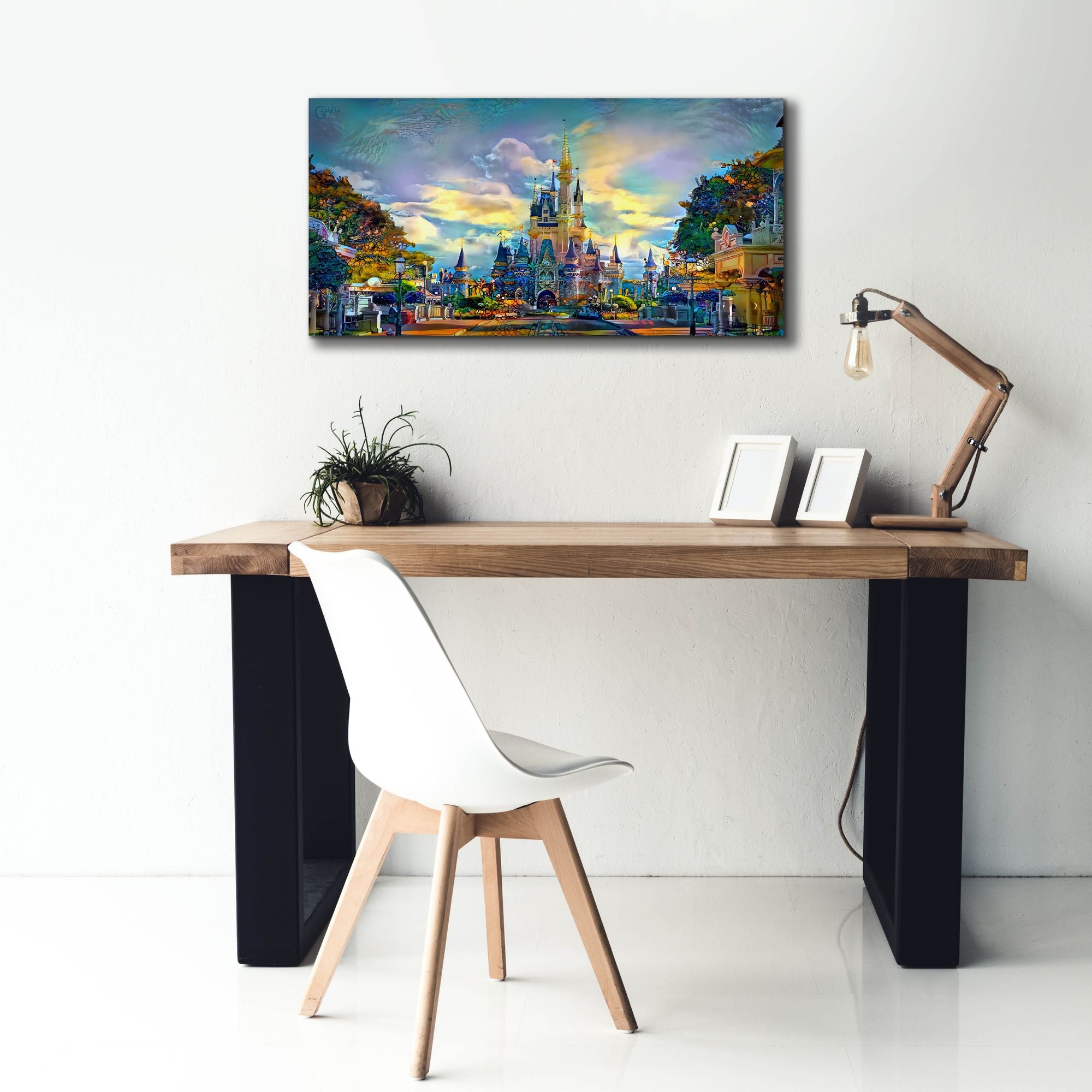 'Orlando Florida United States Castle' by Pedro Gavidia, Canvas Wall Art,40x20