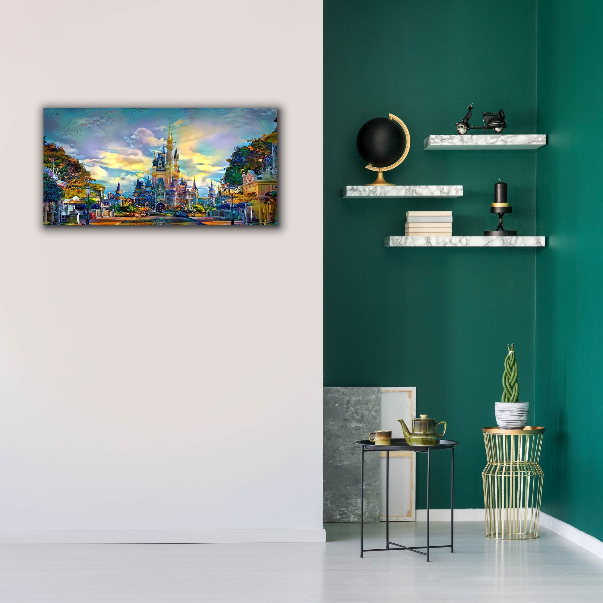 'Orlando Florida United States Castle' by Pedro Gavidia, Canvas Wall Art,40x20