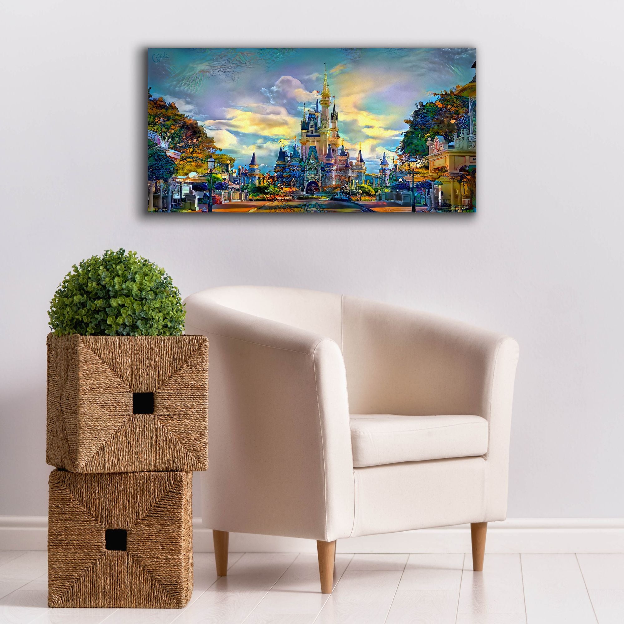 'Orlando Florida United States Castle' by Pedro Gavidia, Canvas Wall Art,40x20