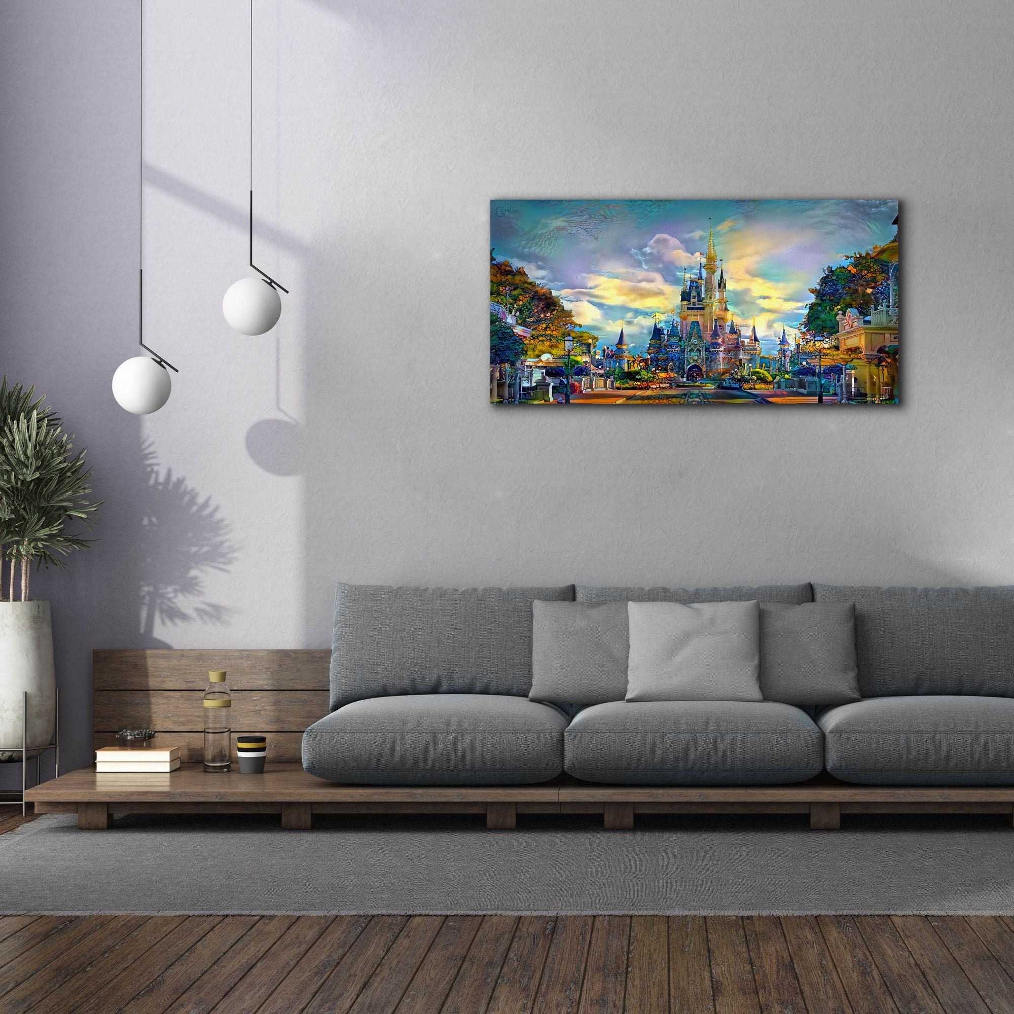 'Orlando Florida United States Castle' by Pedro Gavidia, Canvas Wall Art,60x30