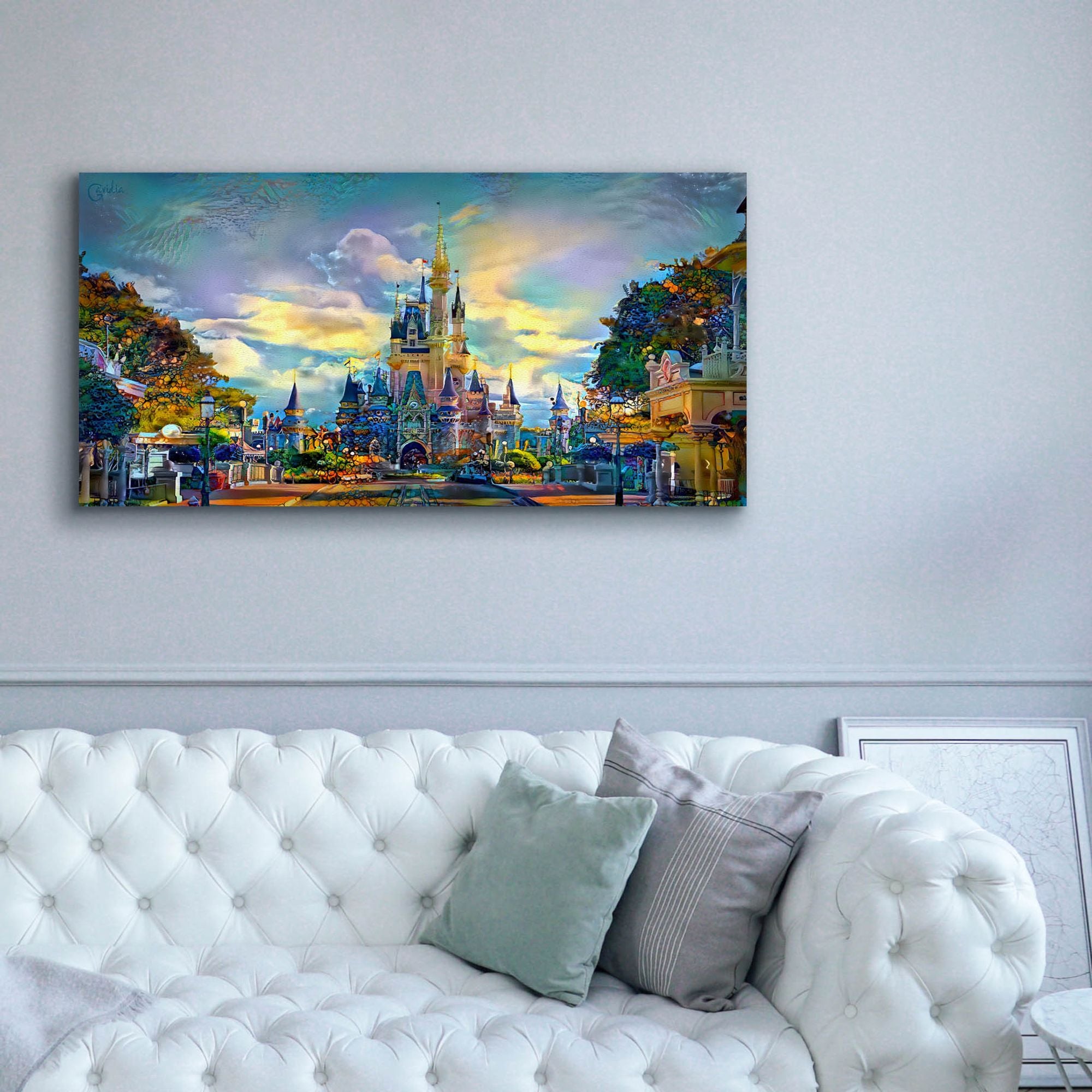 'Orlando Florida United States Castle' by Pedro Gavidia, Canvas Wall Art,60x30