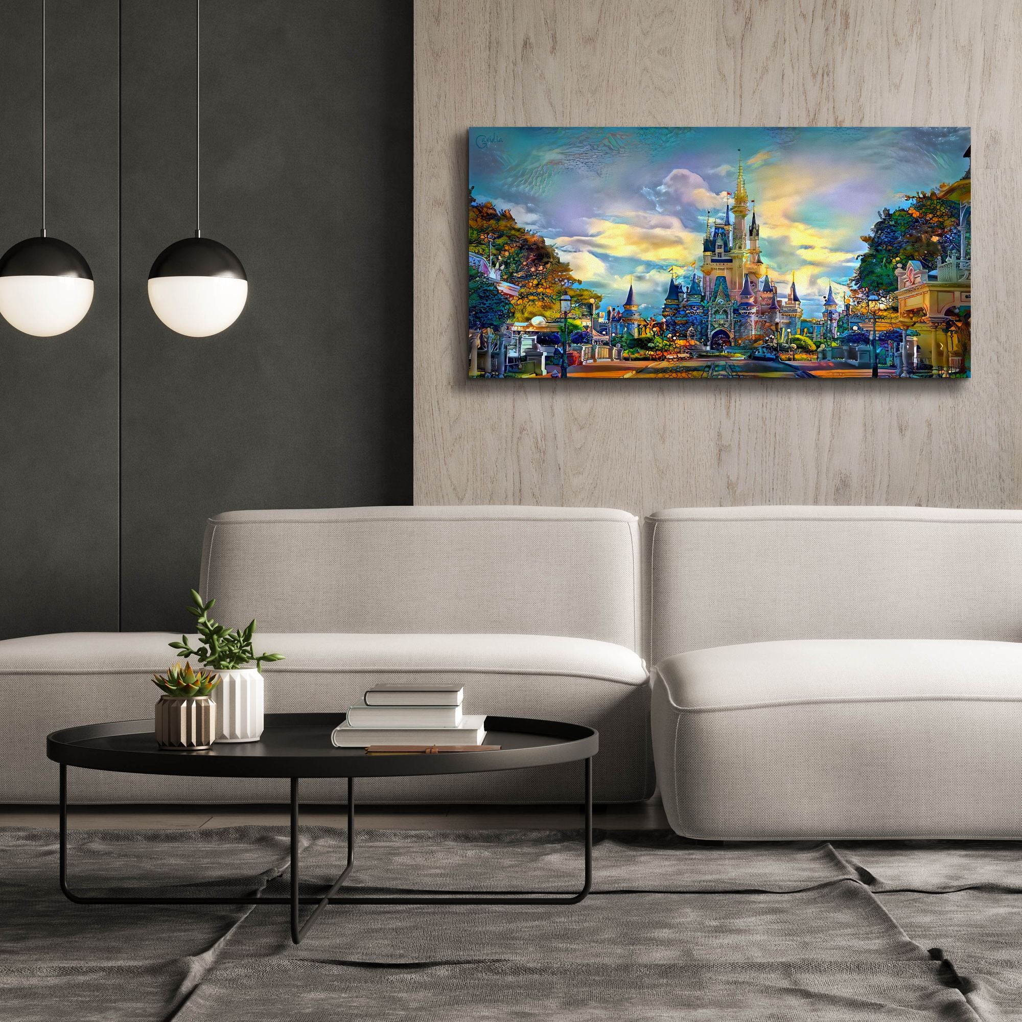 'Orlando Florida United States Castle' by Pedro Gavidia, Canvas Wall Art,60x30