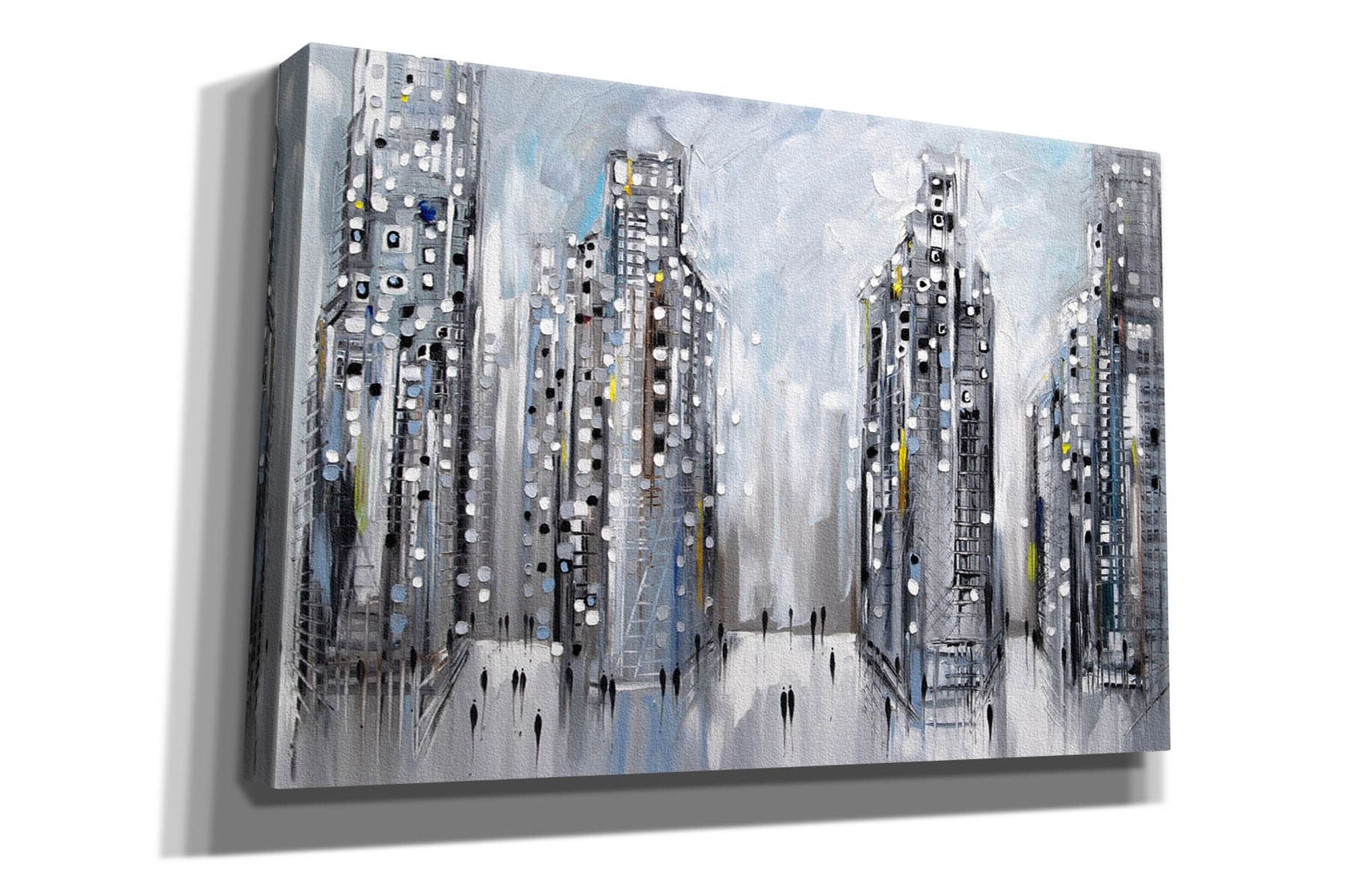 'City Street Scene' by Ekaterina Ermilkina, Canvas Wall Art