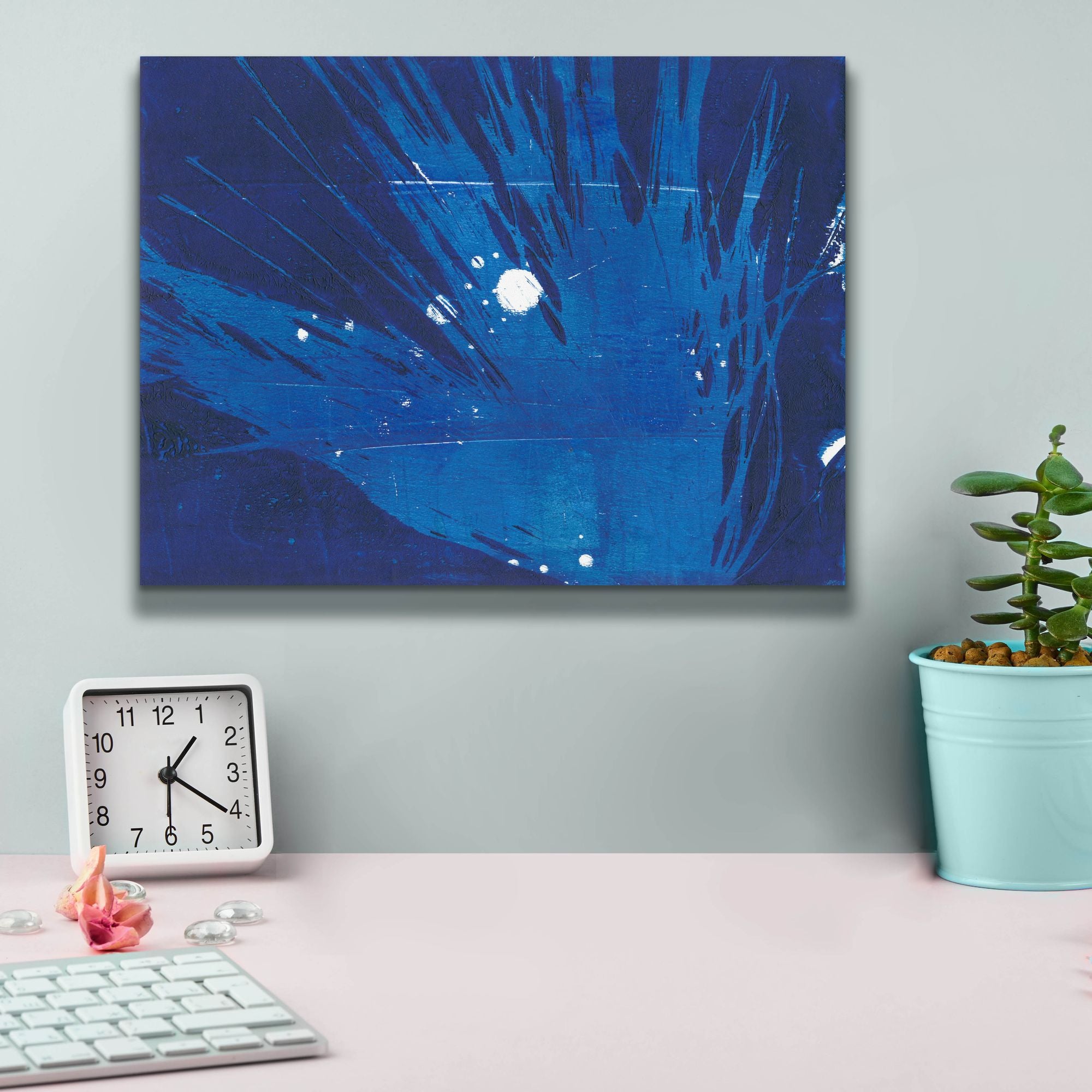'Indigo Burst I' by Regina Moore, Canvas Wall Art,16 x 12