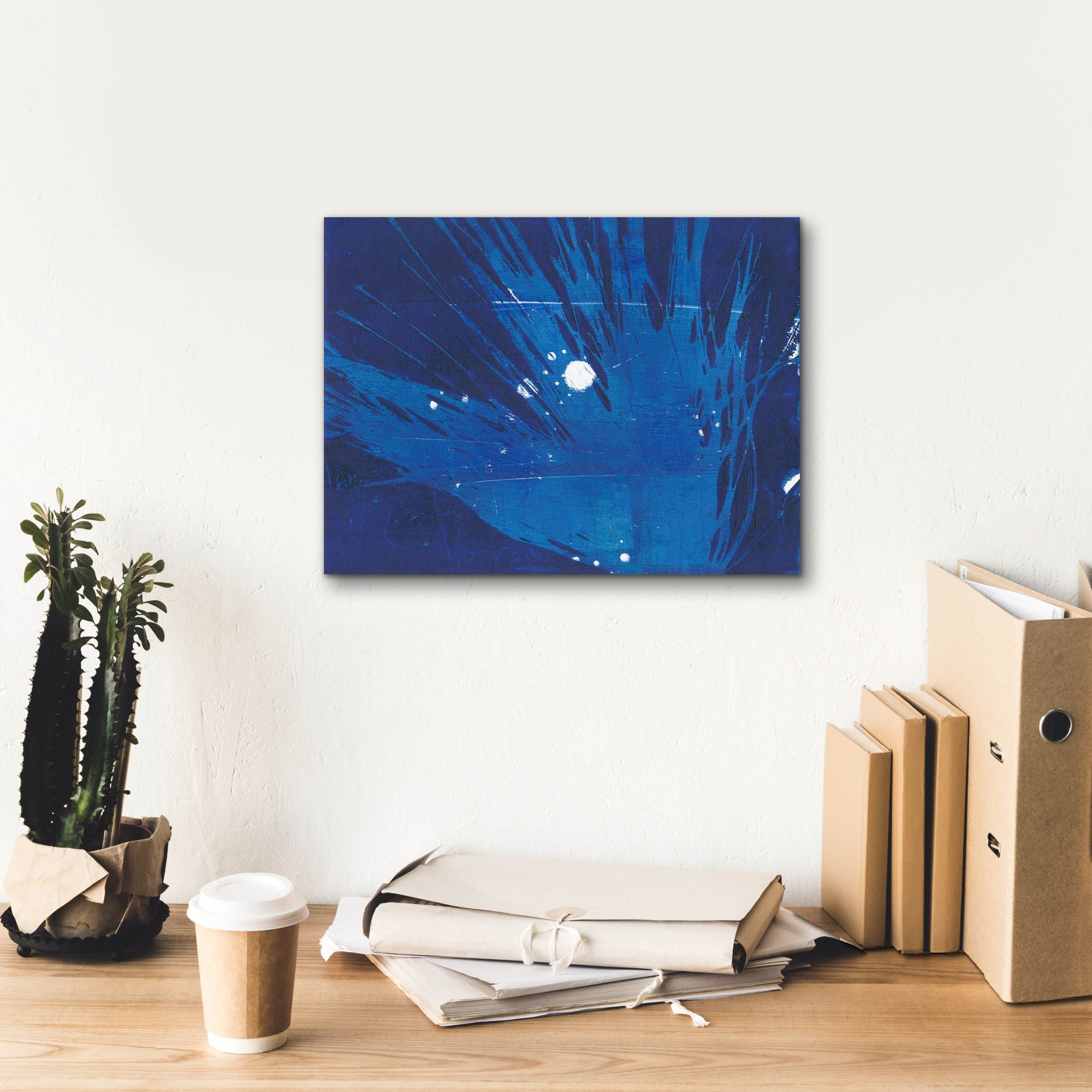 'Indigo Burst I' by Regina Moore, Canvas Wall Art,16 x 12