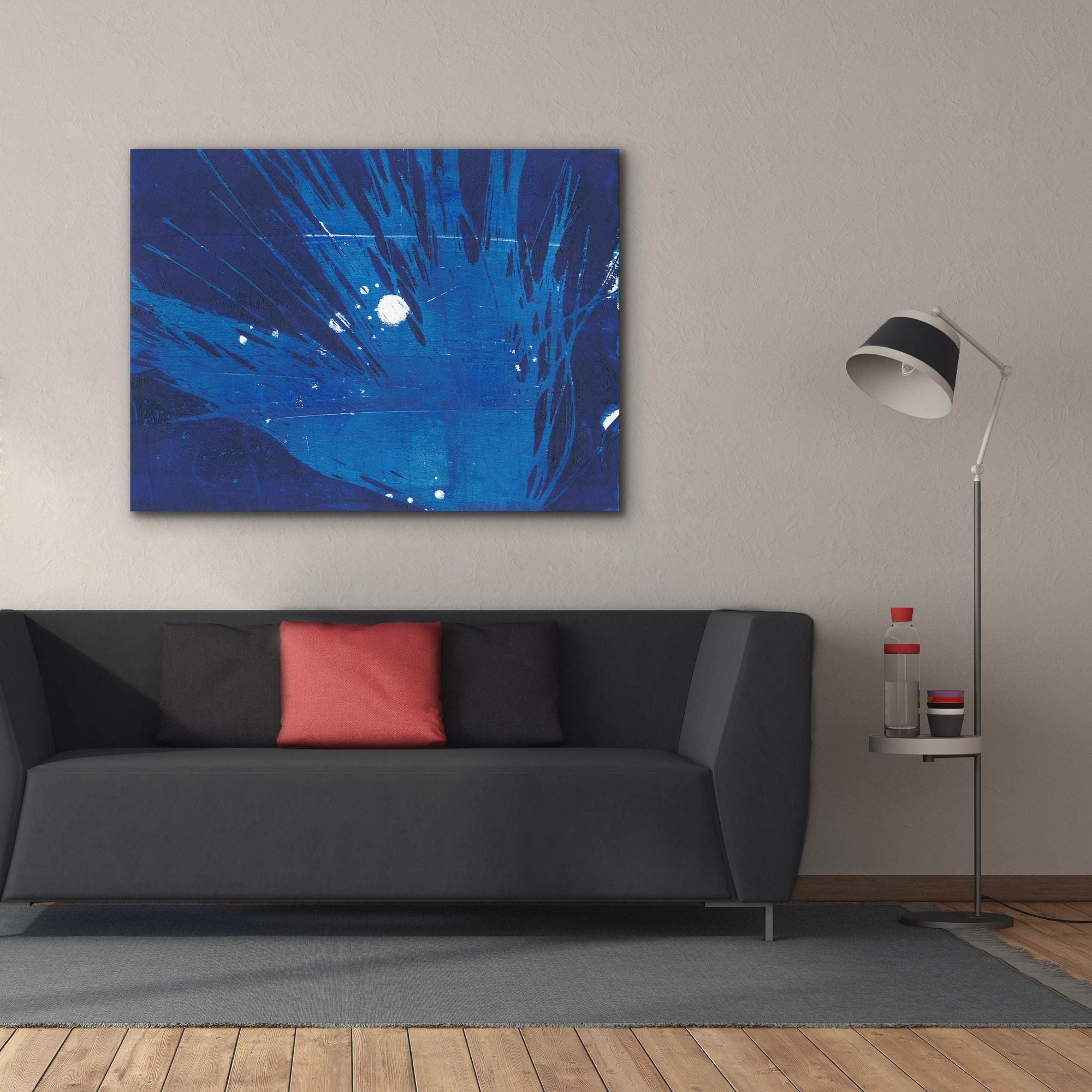 'Indigo Burst I' by Regina Moore, Canvas Wall Art,54x40