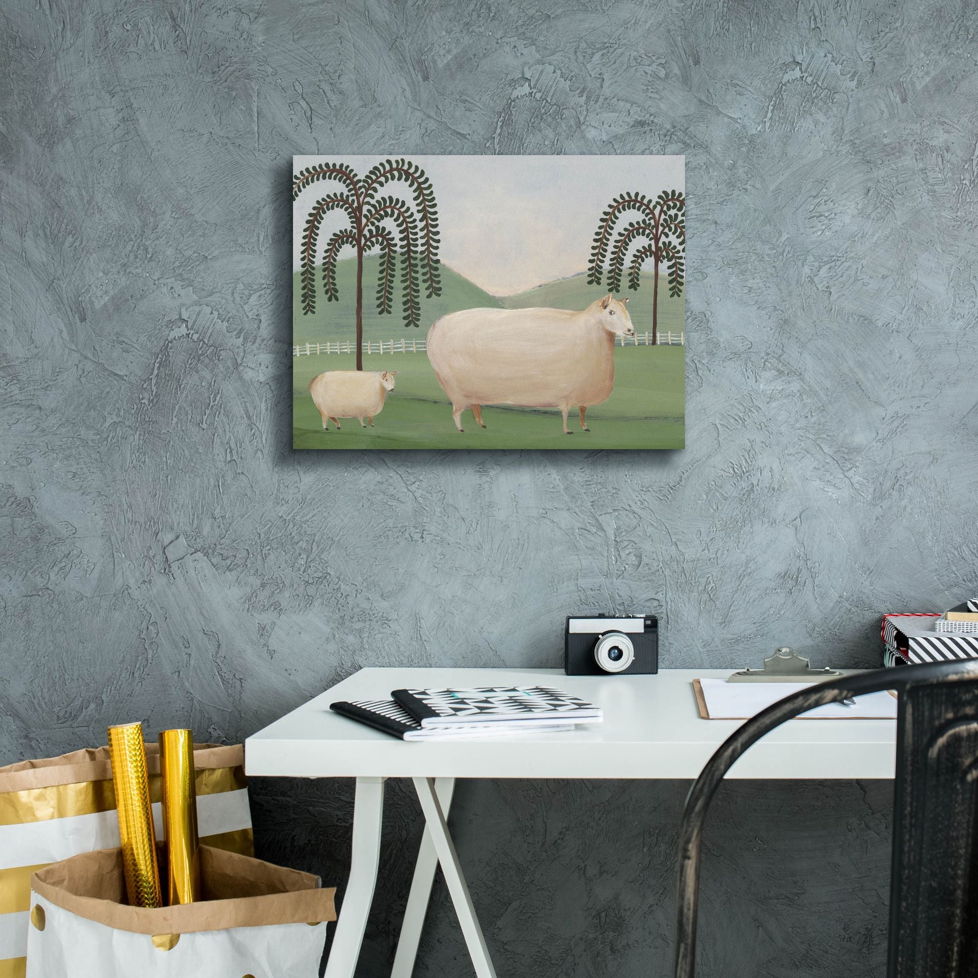 'Folk Farm I' by Regina Moore, Canvas Wall Art,16 x 12