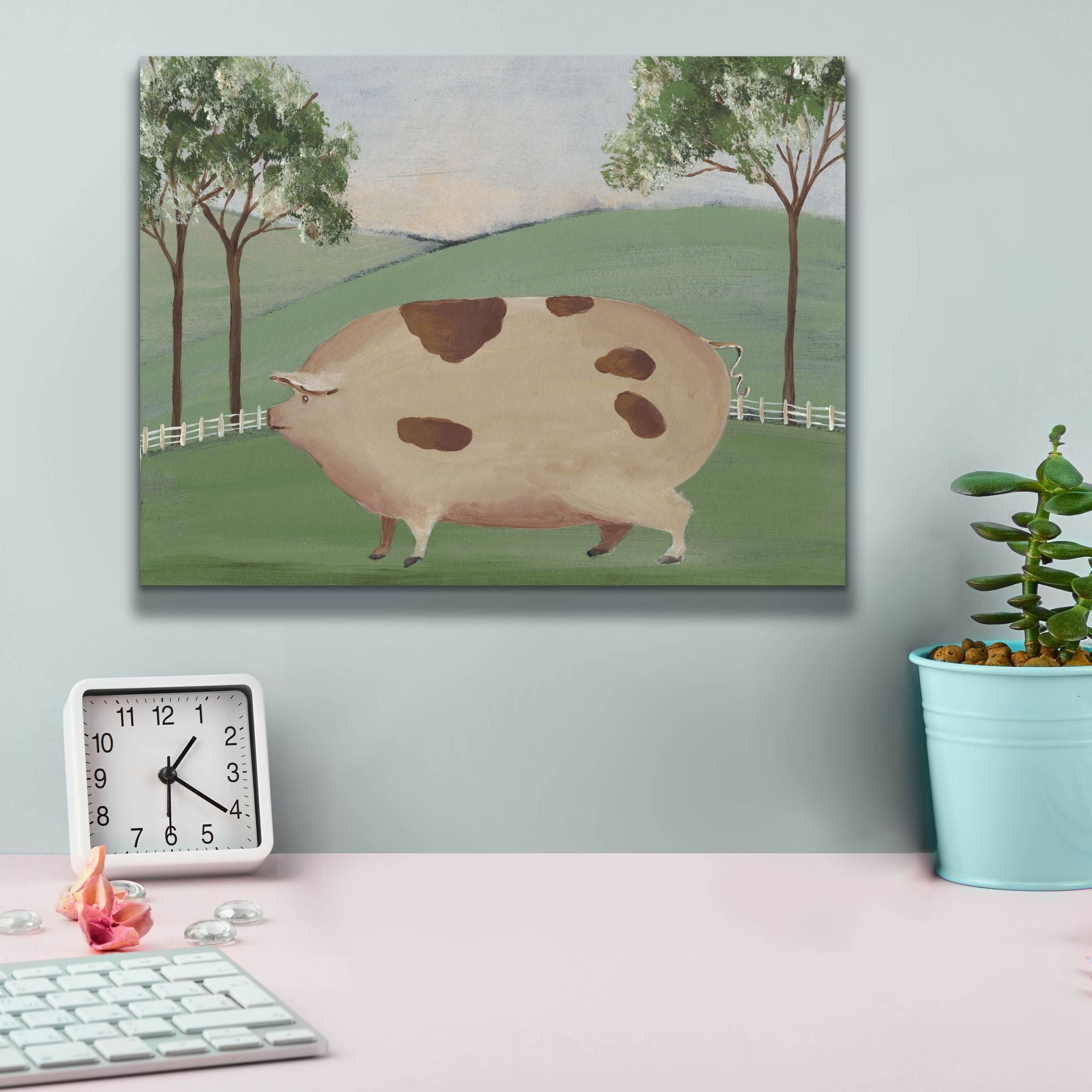 'Folk Farm III' by Regina Moore, Canvas Wall Art,16 x 12