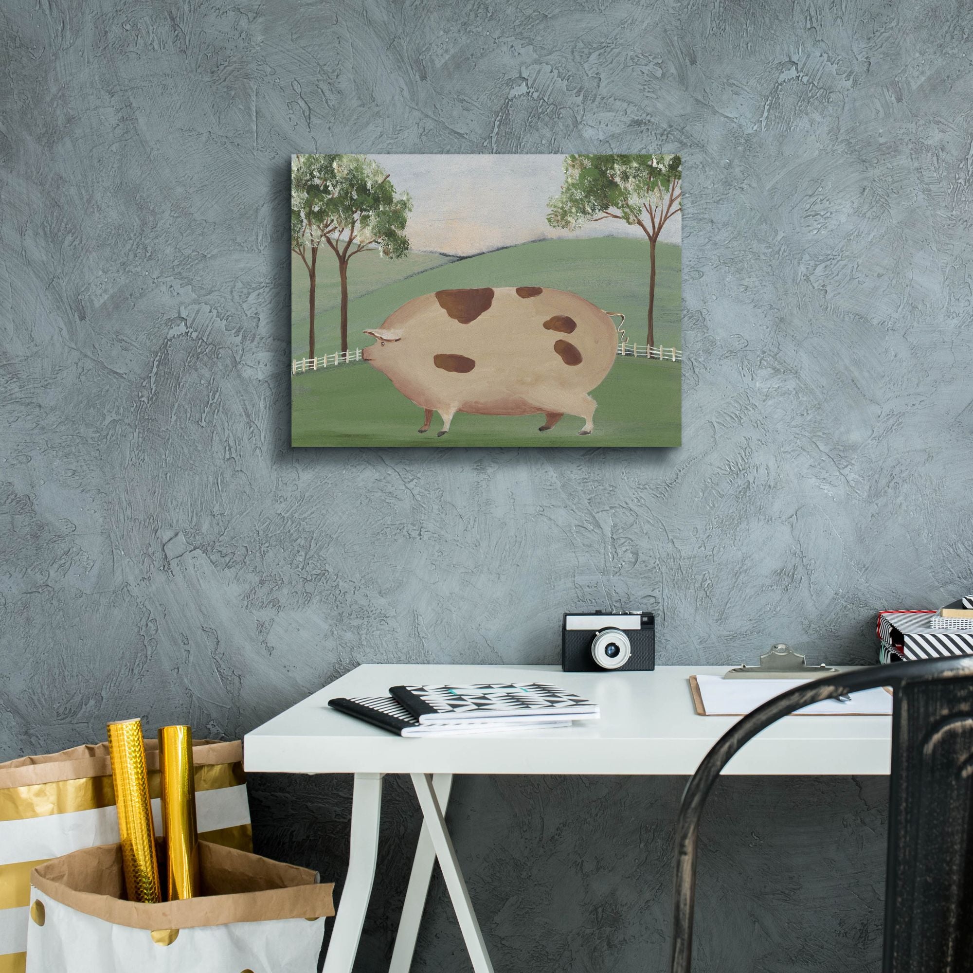 'Folk Farm III' by Regina Moore, Canvas Wall Art,16 x 12