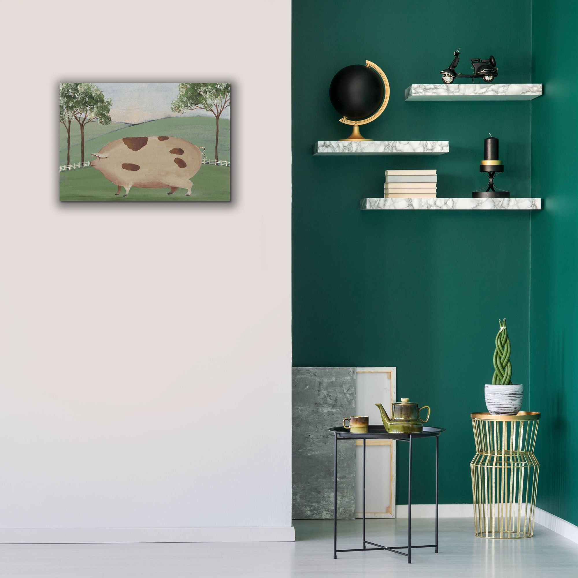 'Folk Farm III' by Regina Moore, Canvas Wall Art,26 x 18