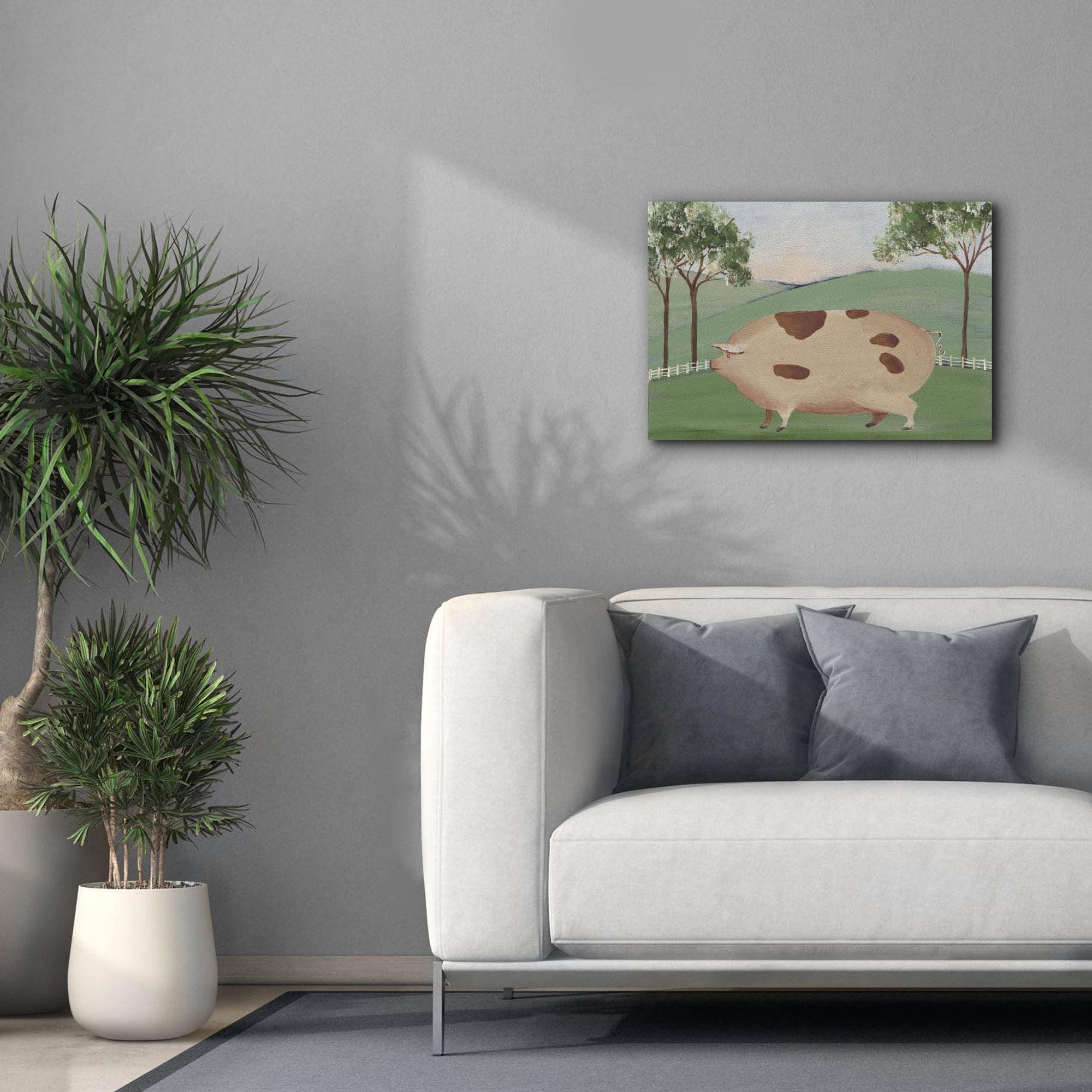 'Folk Farm III' by Regina Moore, Canvas Wall Art,26 x 18