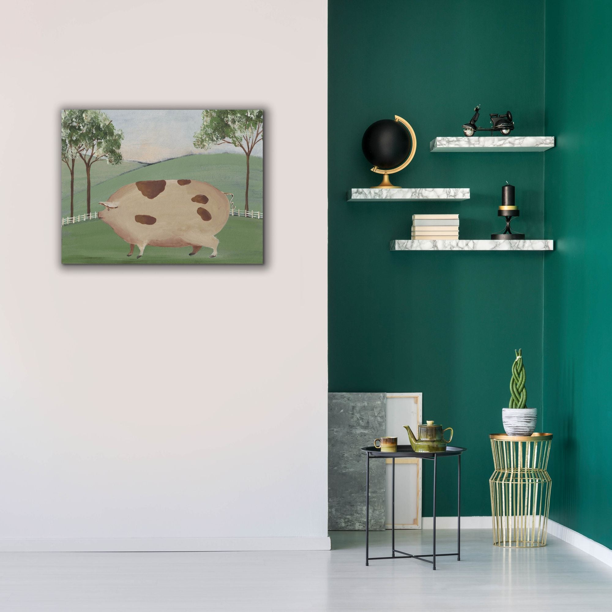 'Folk Farm III' by Regina Moore, Canvas Wall Art,34 x 26