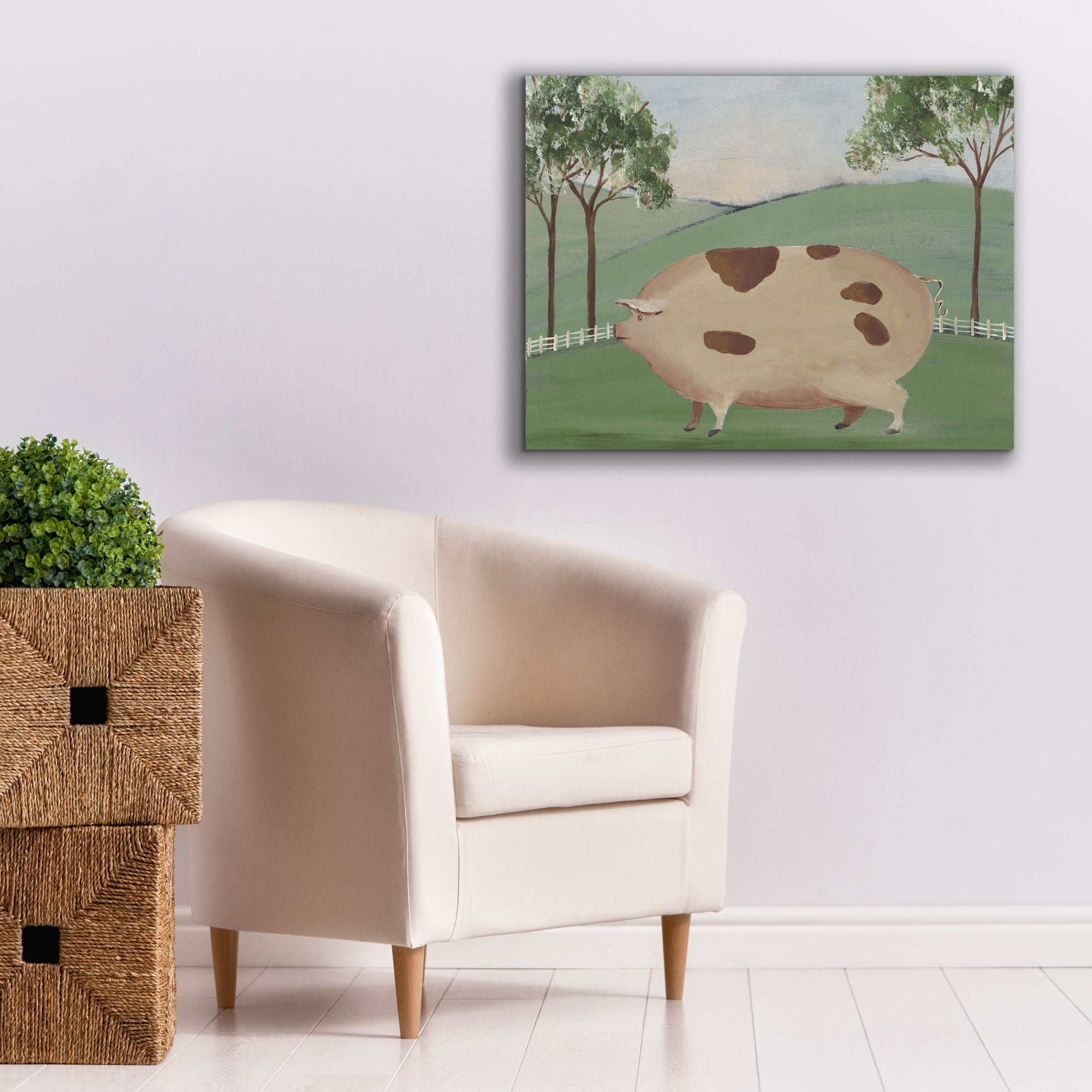 'Folk Farm III' by Regina Moore, Canvas Wall Art,34 x 26