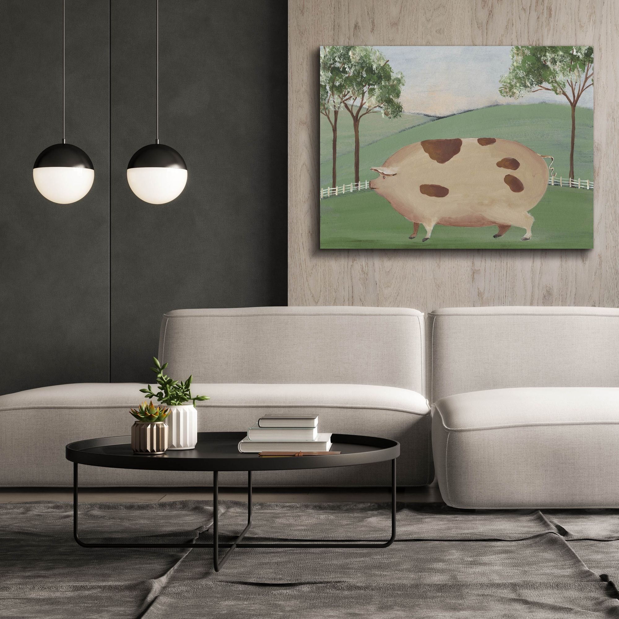 'Folk Farm III' by Regina Moore, Canvas Wall Art,54x40