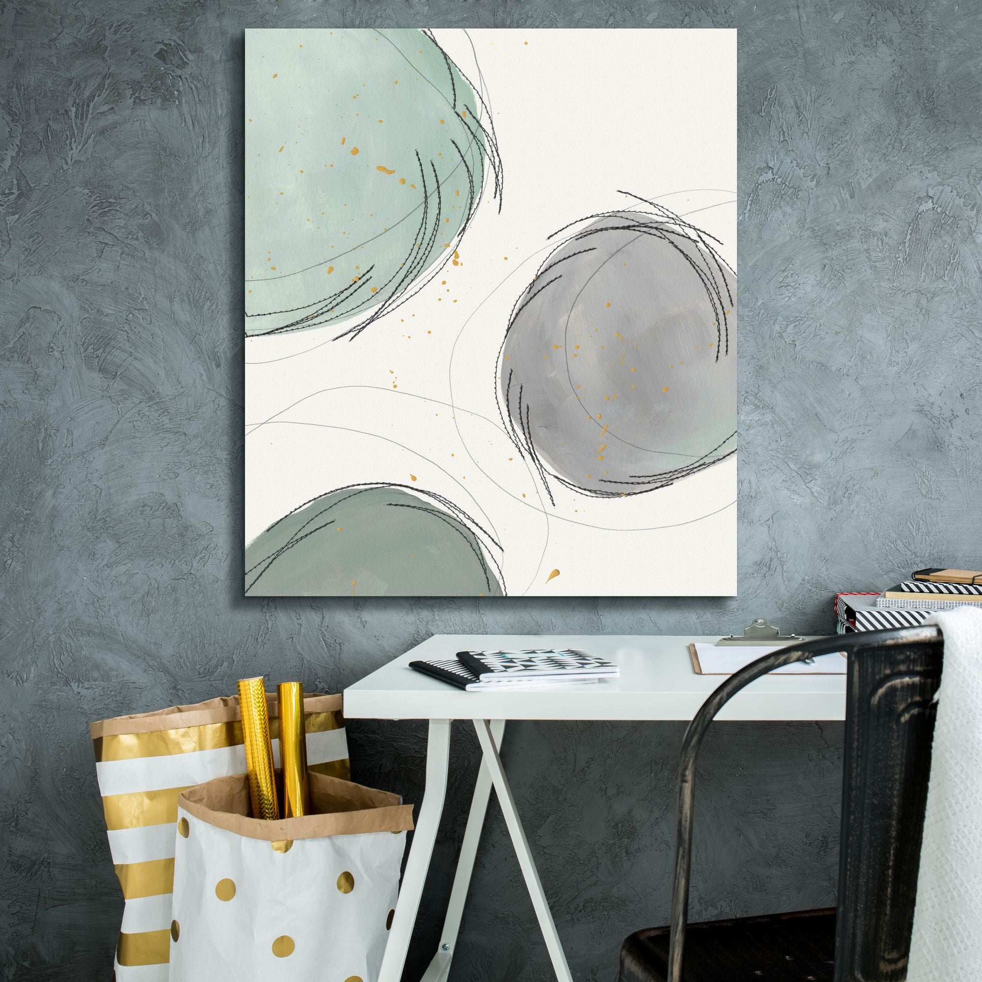 'Encircled Orbits I' by Regina Moore, Canvas Wall Art,26x30