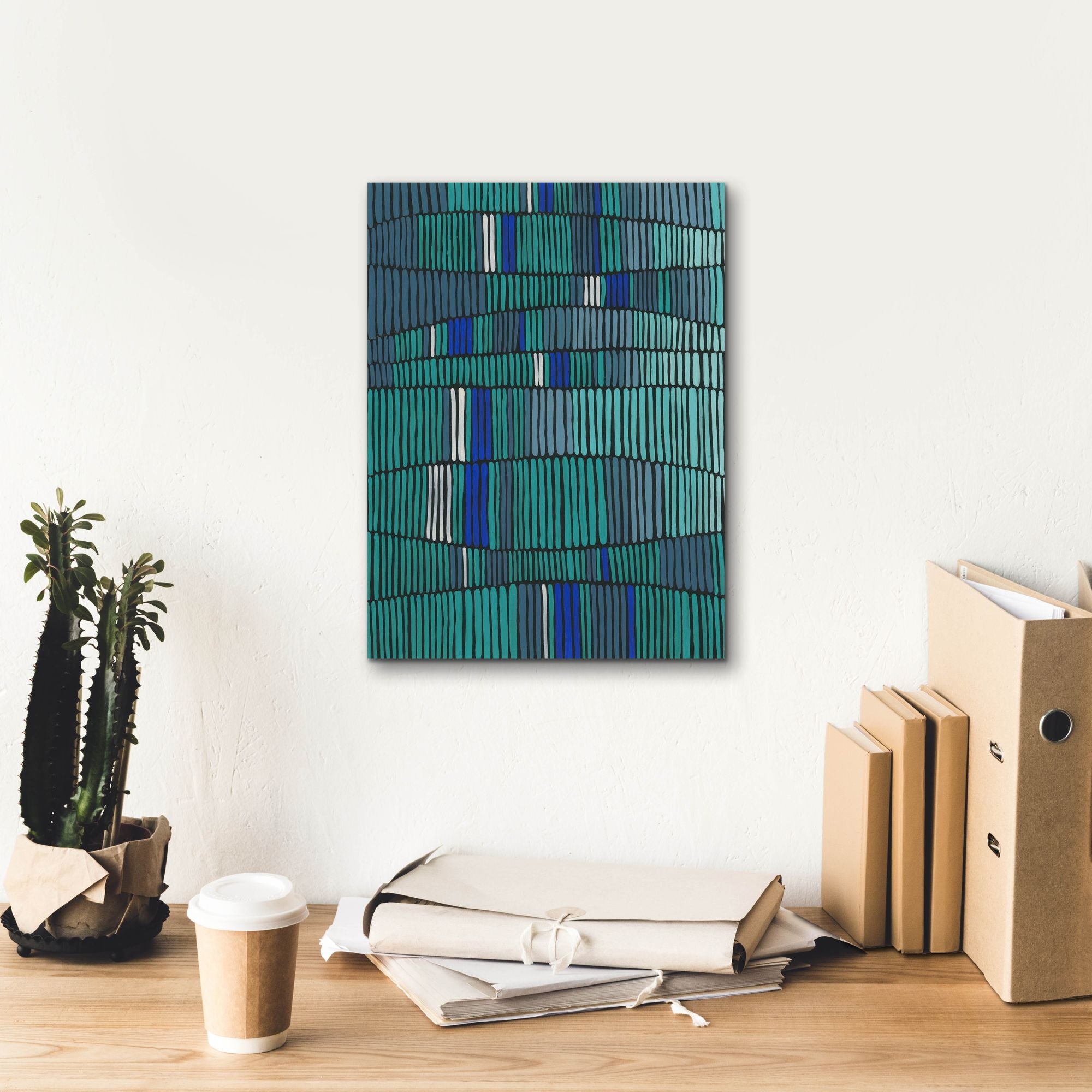 'Teal Tribal I' by Regina Moore, Canvas Wall Art,12 x 16