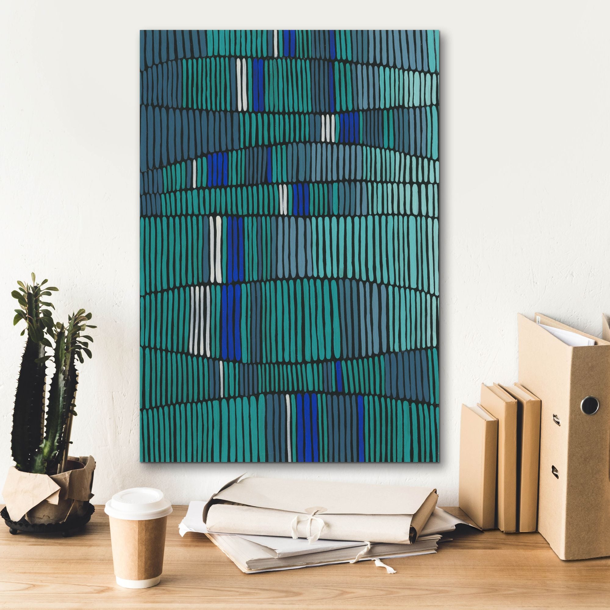 'Teal Tribal I' by Regina Moore, Canvas Wall Art,18 x 26