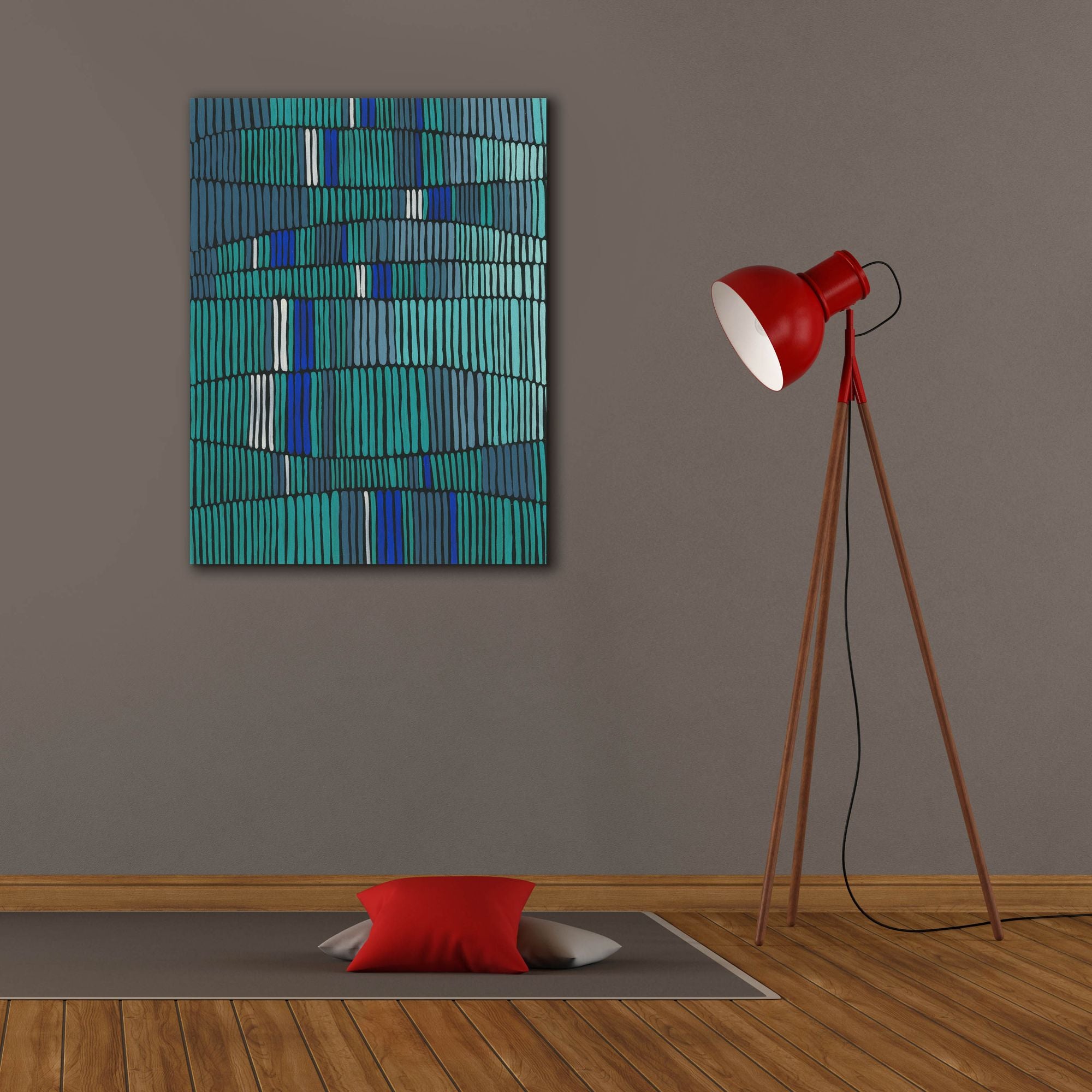 'Teal Tribal I' by Regina Moore, Canvas Wall Art,26 x 34