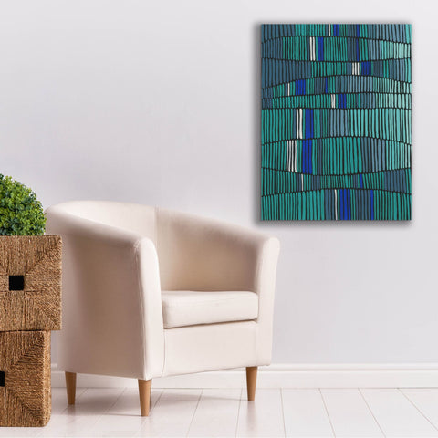 Image of 'Teal Tribal I' by Regina Moore, Canvas Wall Art,26 x 34