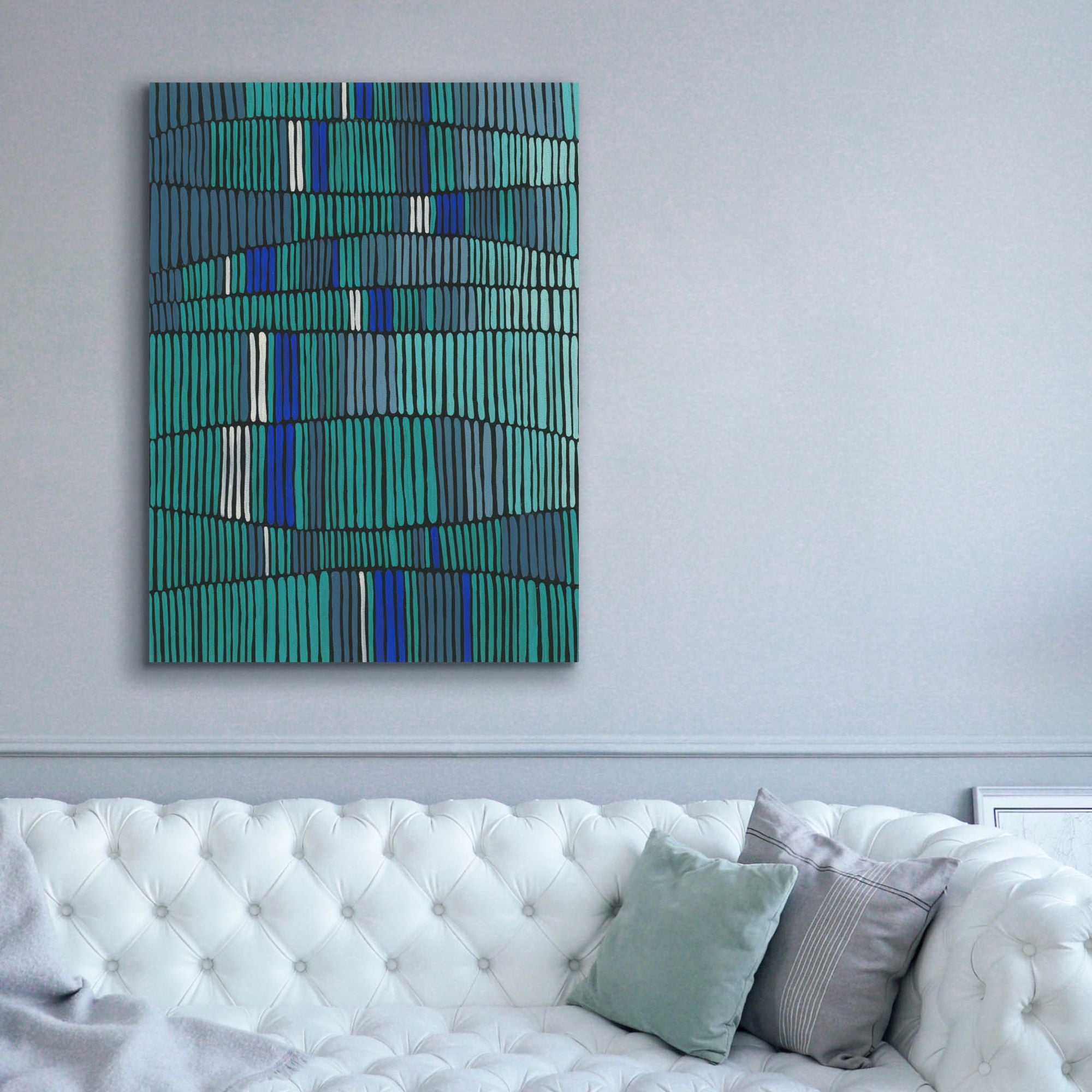 'Teal Tribal I' by Regina Moore, Canvas Wall Art,40x54