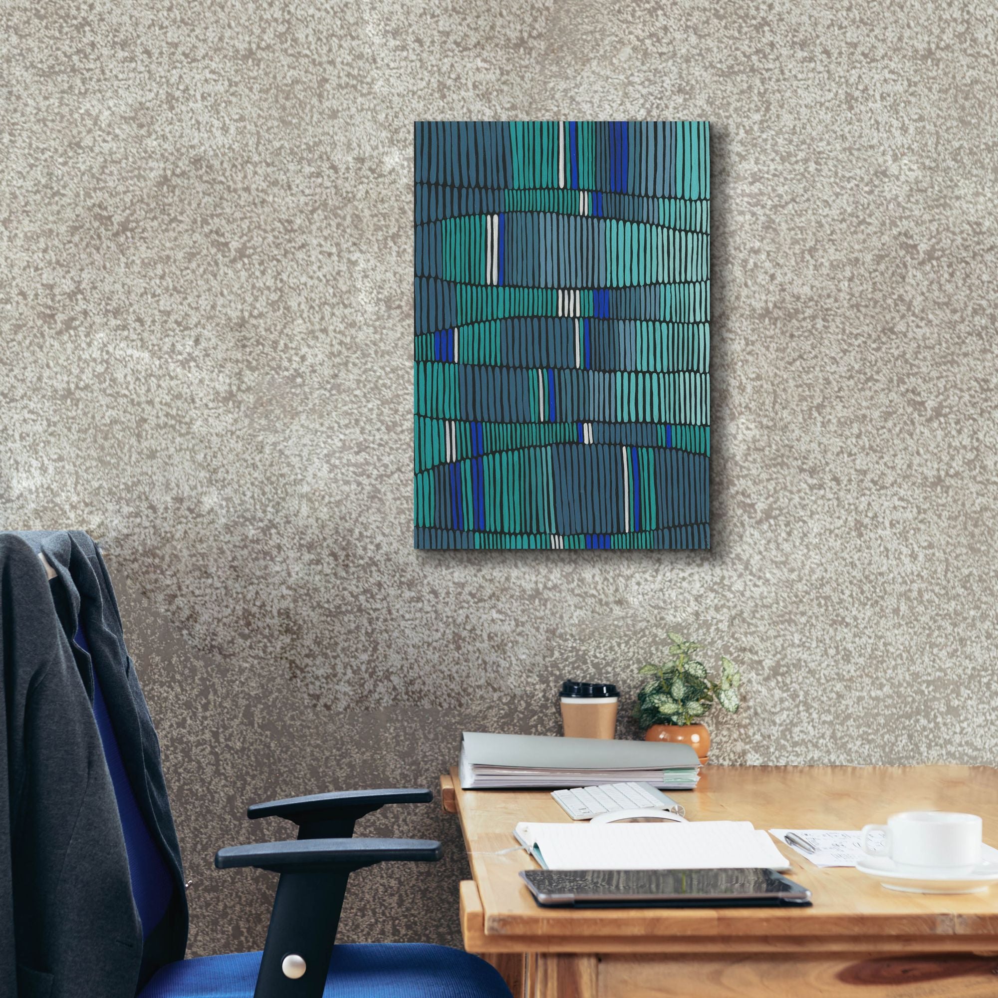 'Teal Tribal II' by Regina Moore, Canvas Wall Art,18 x 26