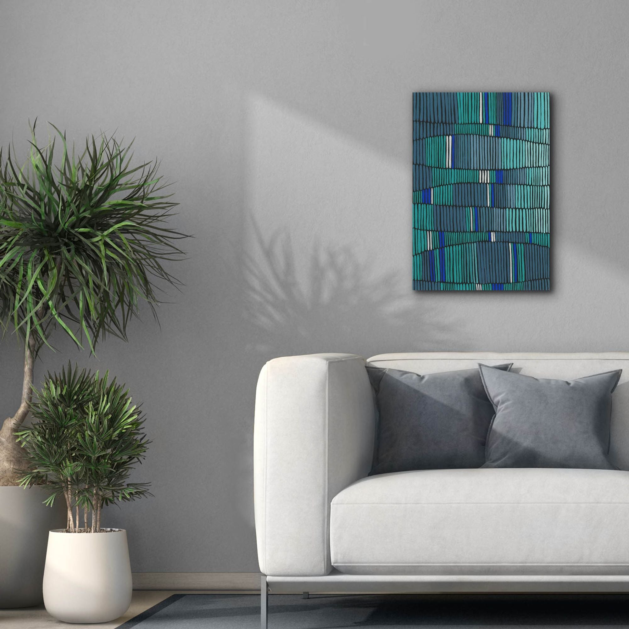 'Teal Tribal II' by Regina Moore, Canvas Wall Art,18 x 26