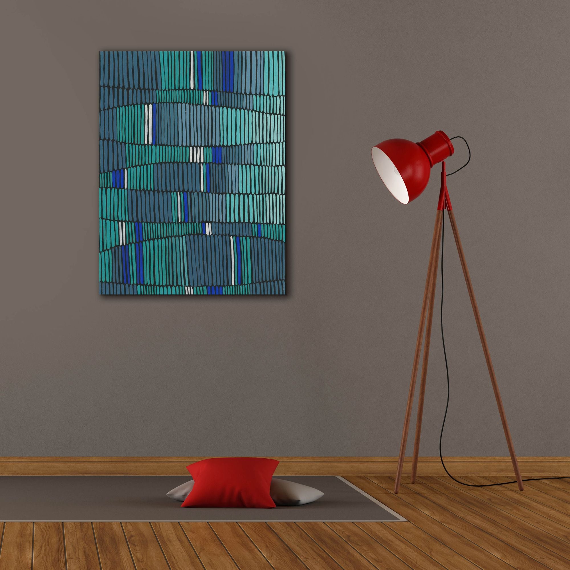 'Teal Tribal II' by Regina Moore, Canvas Wall Art,26 x 34