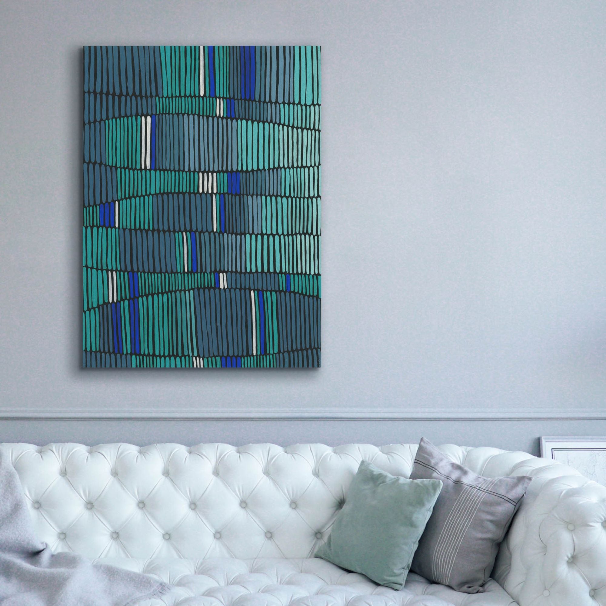 'Teal Tribal II' by Regina Moore, Canvas Wall Art,40x54