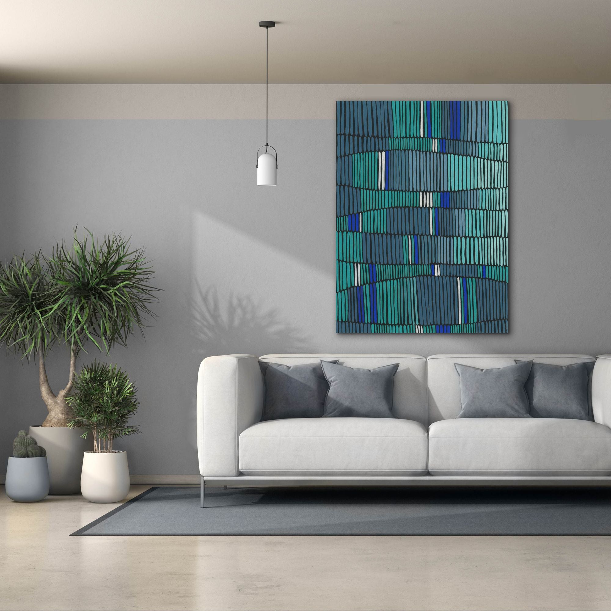 'Teal Tribal II' by Regina Moore, Canvas Wall Art,40x54