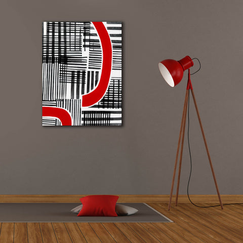 Image of 'Red Interrupted I' by Regina Moore, Canvas Wall Art,26 x 34