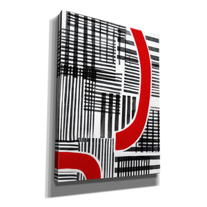 'Red Interrupted I' by Regina Moore, Canvas Wall Art