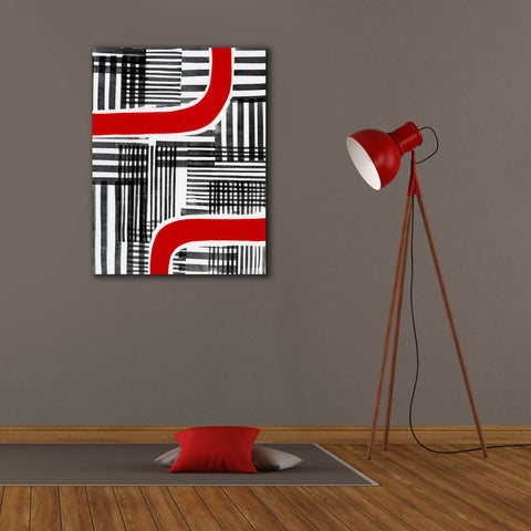 Image of 'Red Interrupted II' by Regina Moore, Canvas Wall Art,26 x 34