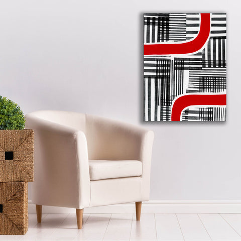 Image of 'Red Interrupted II' by Regina Moore, Canvas Wall Art,26 x 34