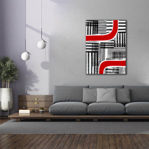 'Red Interrupted II' by Regina Moore, Canvas Wall Art,40x54