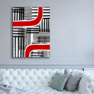 'Red Interrupted II' by Regina Moore, Canvas Wall Art,40x54