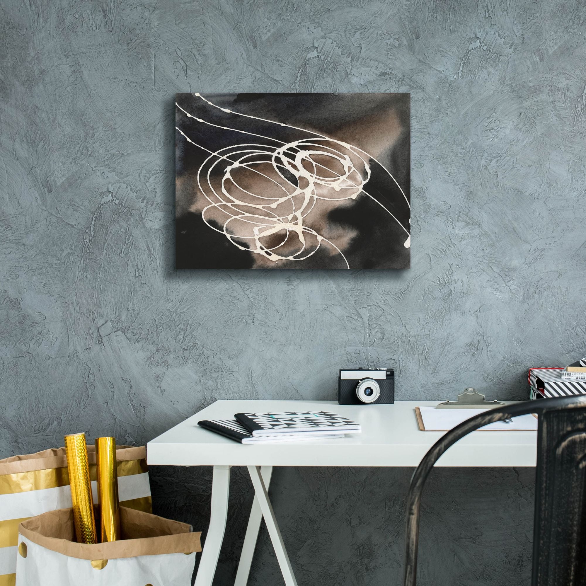 'Midnight Swirl I' by Regina Moore, Canvas Wall Art,16 x 12