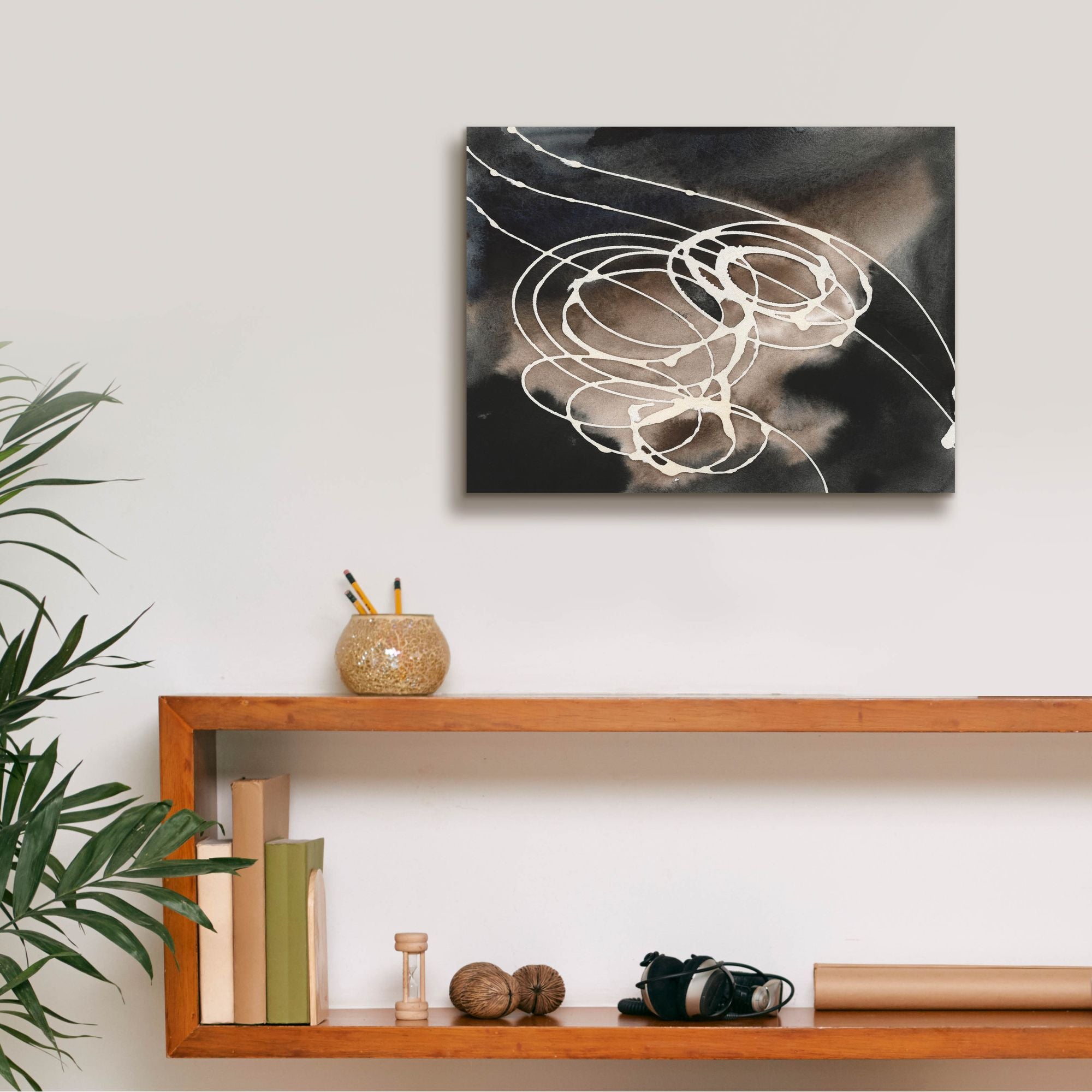 'Midnight Swirl I' by Regina Moore, Canvas Wall Art,16 x 12