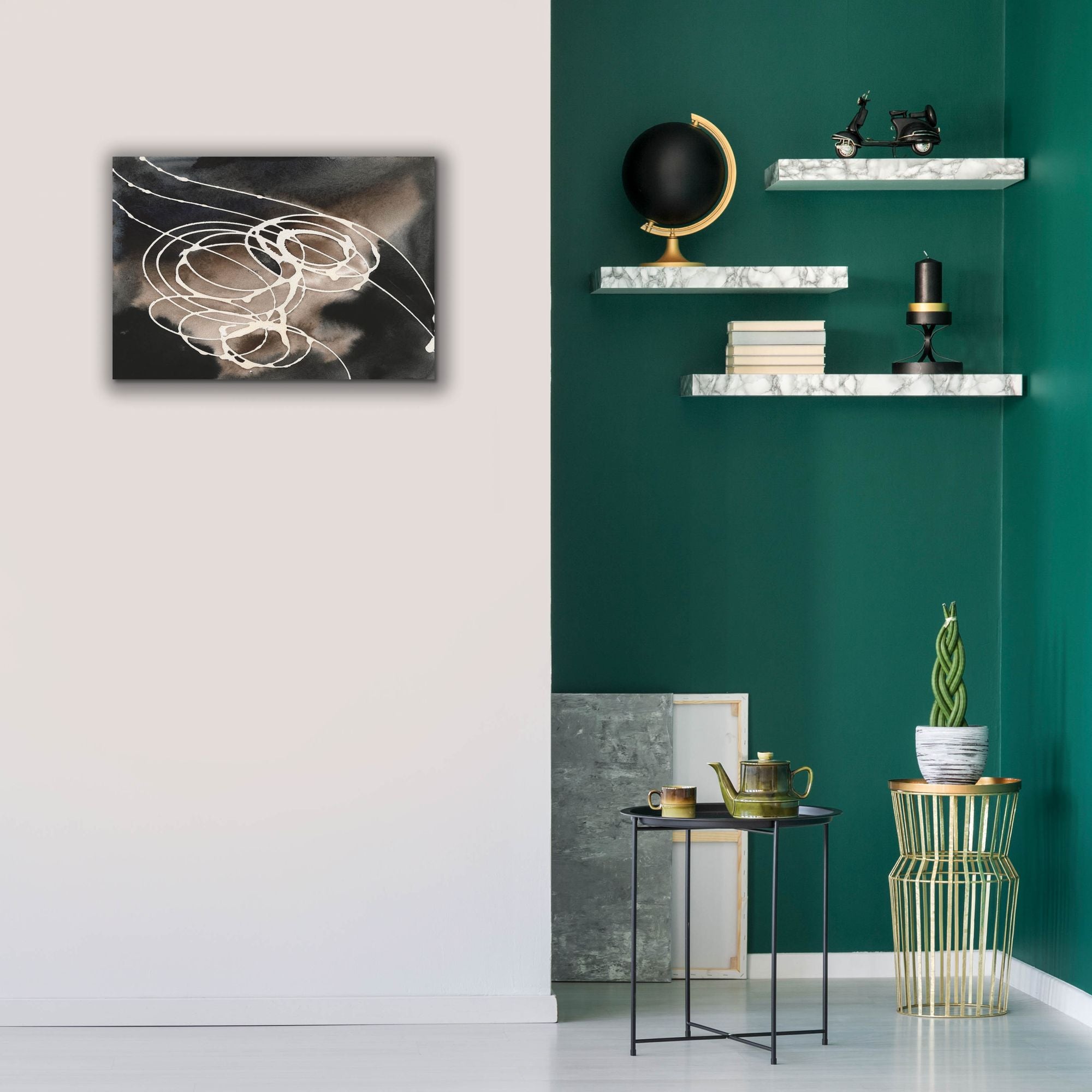 'Midnight Swirl I' by Regina Moore, Canvas Wall Art,26 x 18