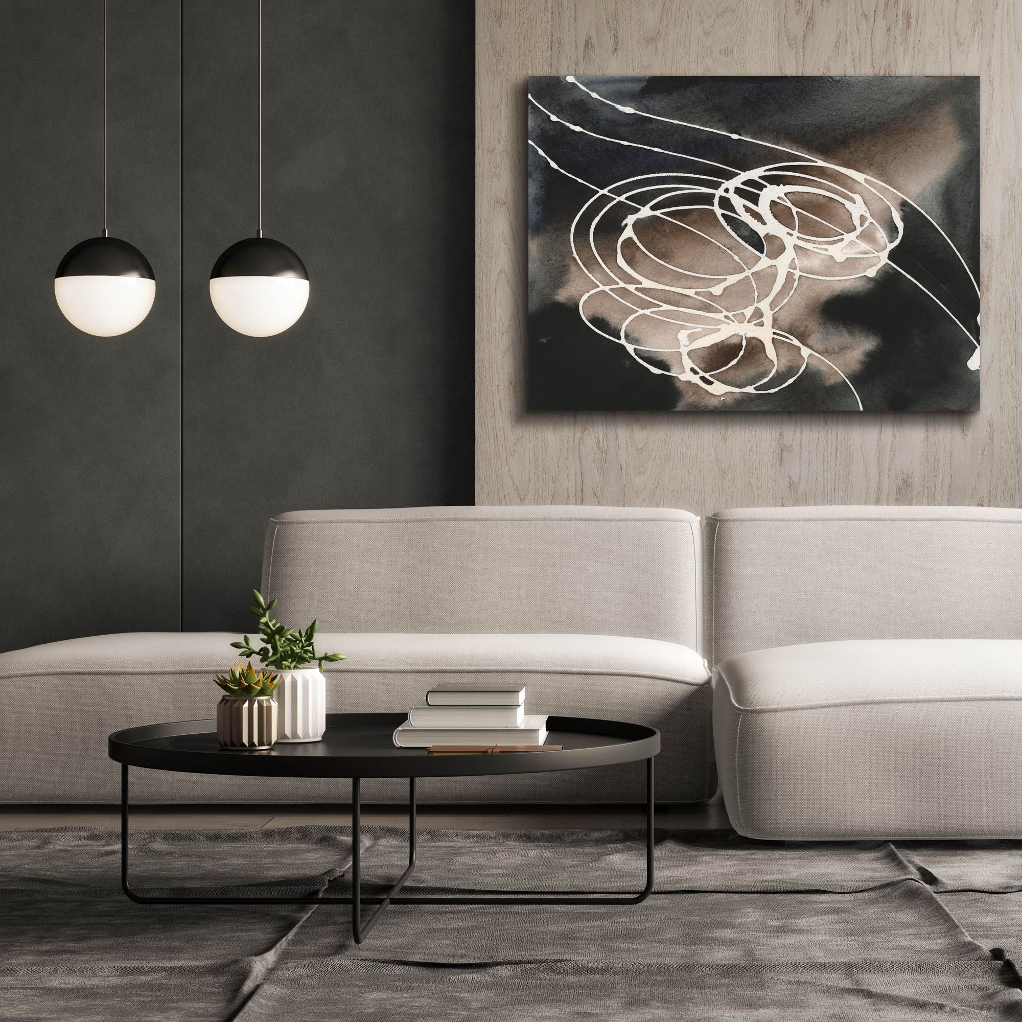 'Midnight Swirl I' by Regina Moore, Canvas Wall Art,54x40