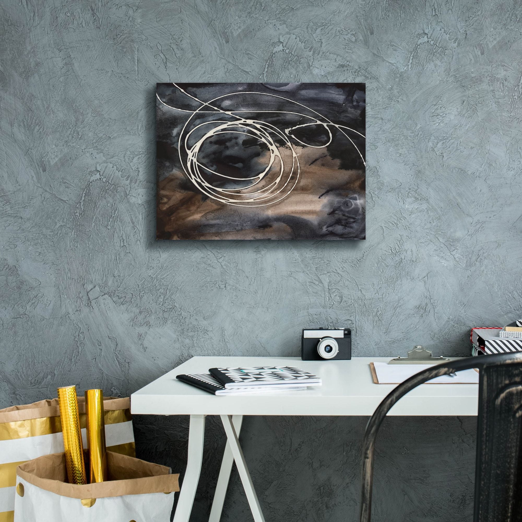 'Midnight Swirl II' by Regina Moore, Canvas Wall Art,16 x 12