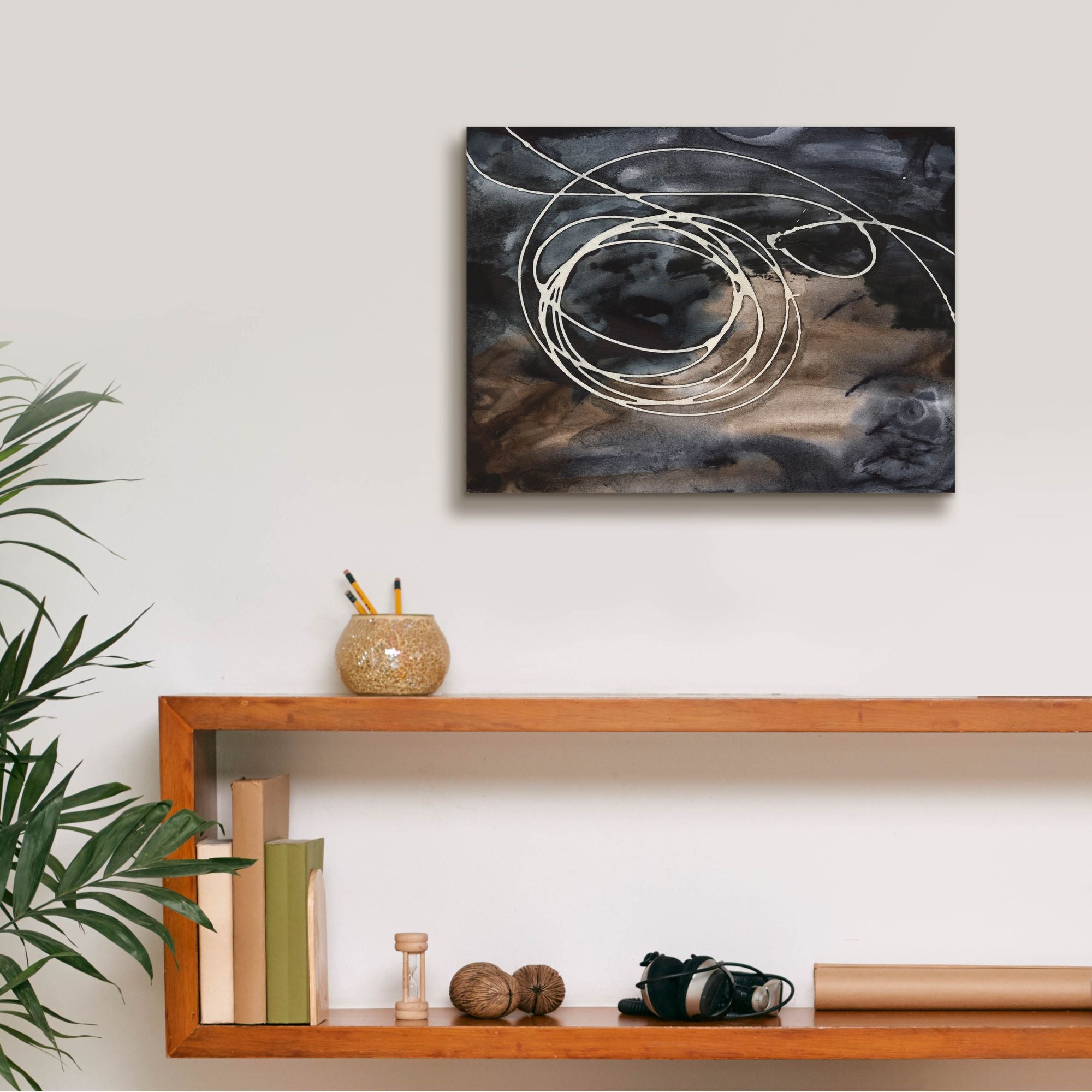 'Midnight Swirl II' by Regina Moore, Canvas Wall Art,16 x 12